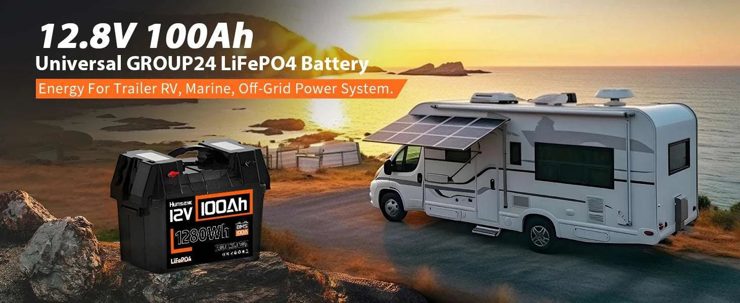 12V LiFePO4 Battery with BMS 100Ah 200Ah Deep Cycle Power-12V 100AH / United States