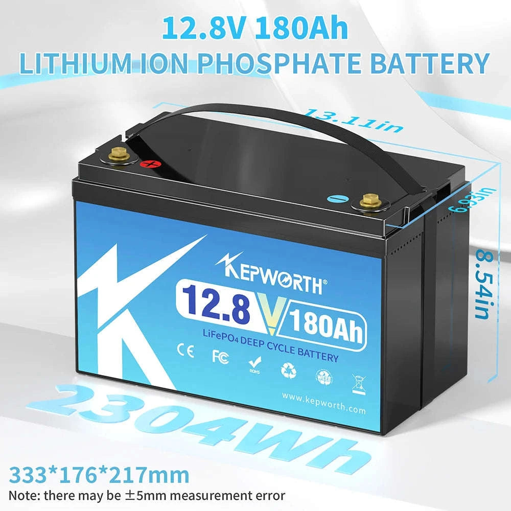 12V LiFePO4 Deep Cycle Battery 180Ah 300Ah with BMS-180AH / United States
