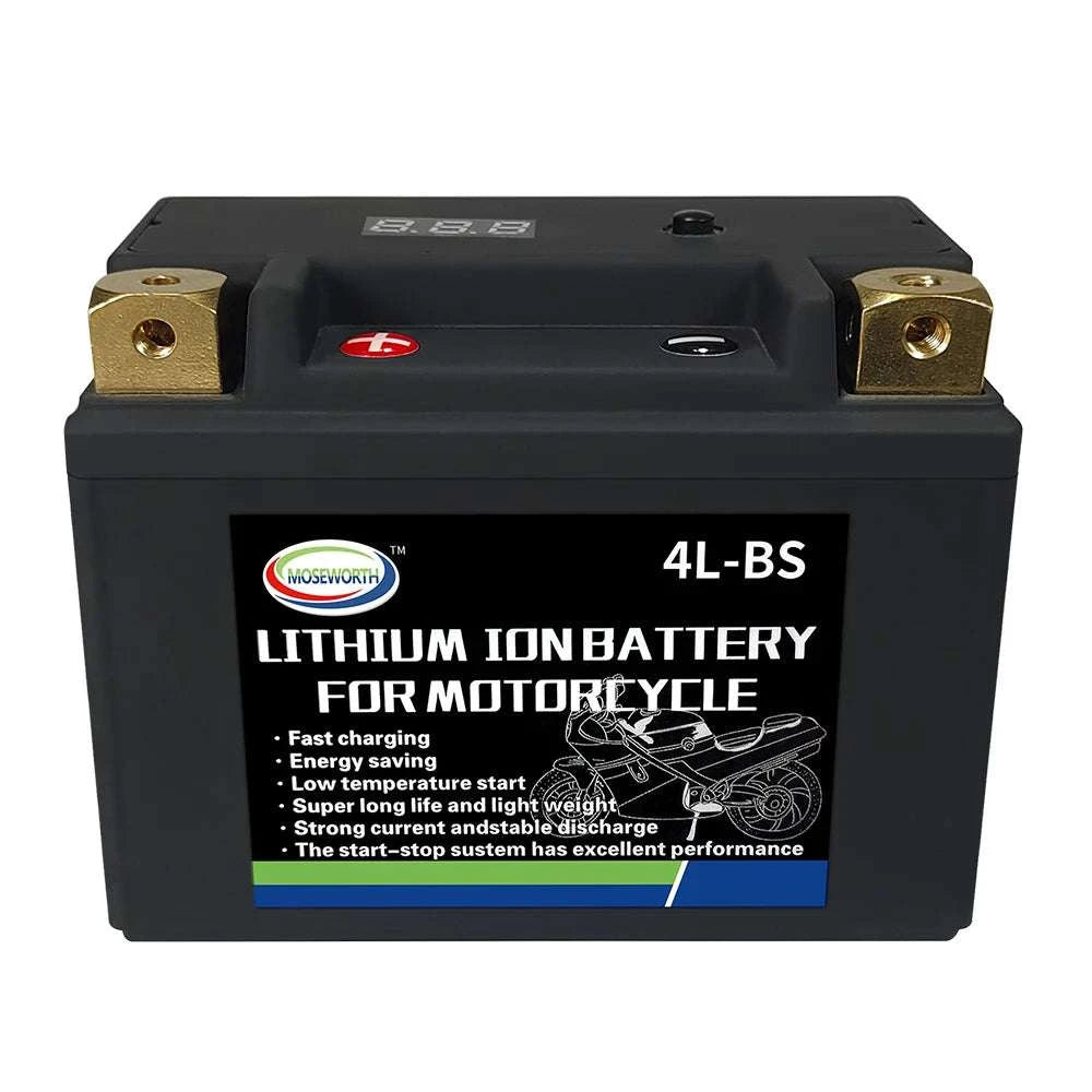 12V LiFePO4 Motorcycle Battery 4L-BS 160CCA with BMS-7A-BS N-P andcharger / GERMANY