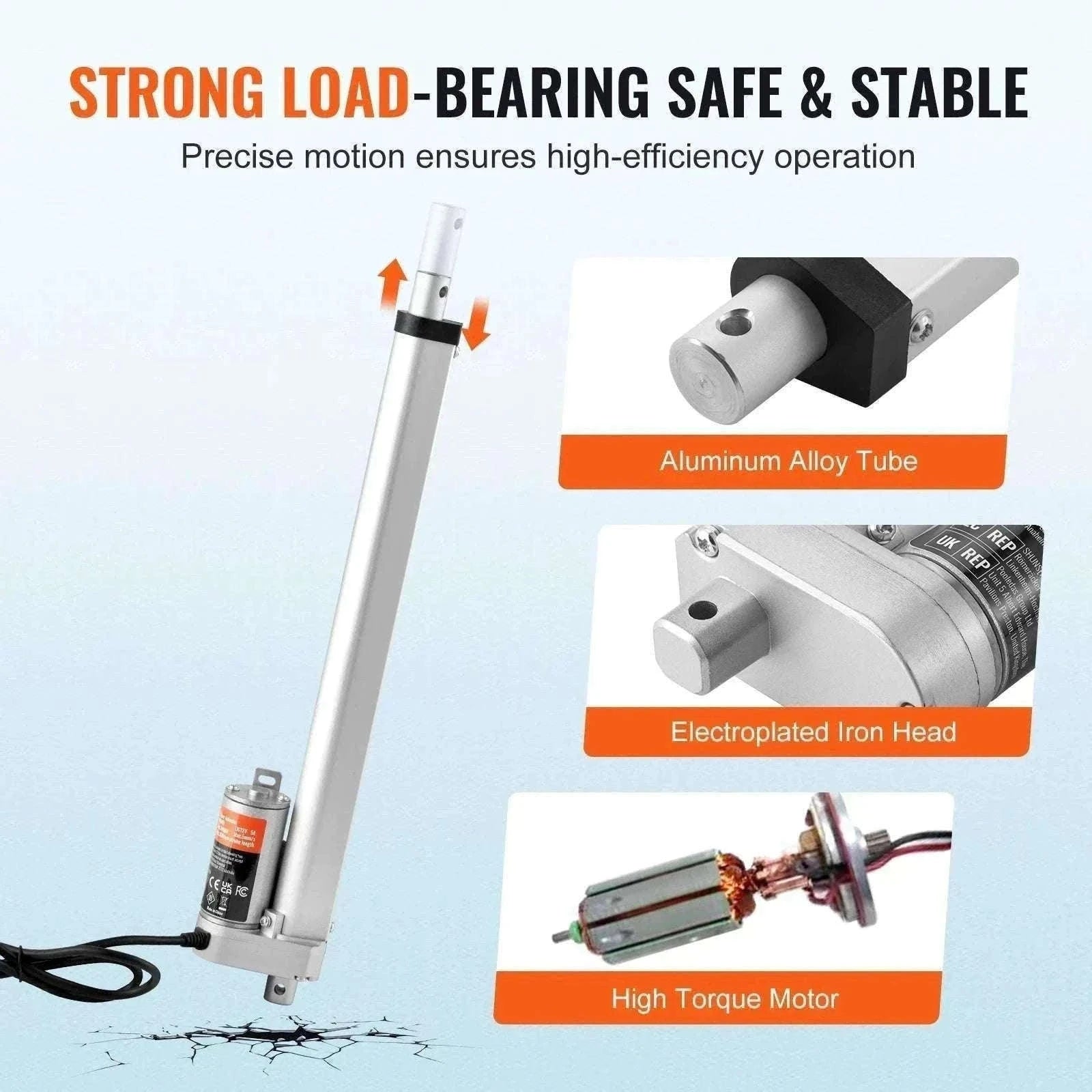 12V Linear Actuator 1000N Electric Motor with Multiple Stroke Options-500MM / Other / GERMANY