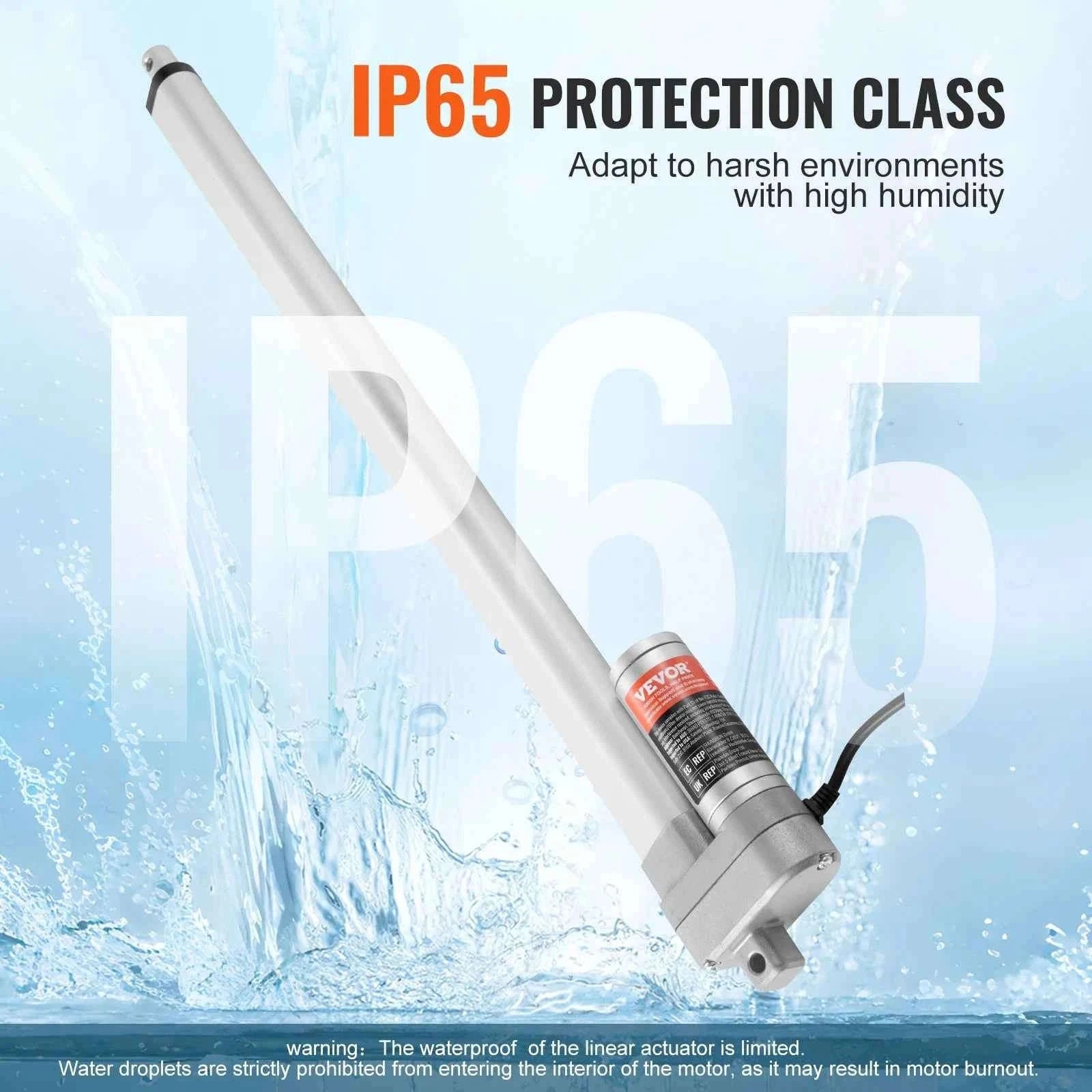 12V Linear Actuator 3000N 500mm Waterproof IP65 with Mounting Bracket-Other / CZECH REPUBLIC