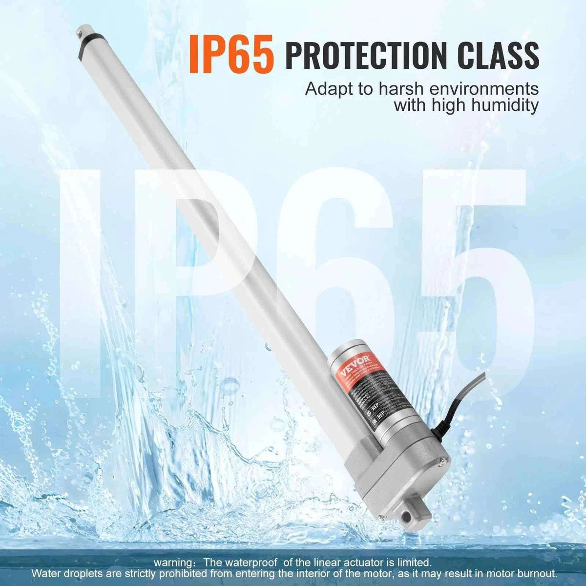 12V Linear Actuator 3000N 500mm Waterproof IP65 with Mounting Bracket-Other / CZECH REPUBLIC