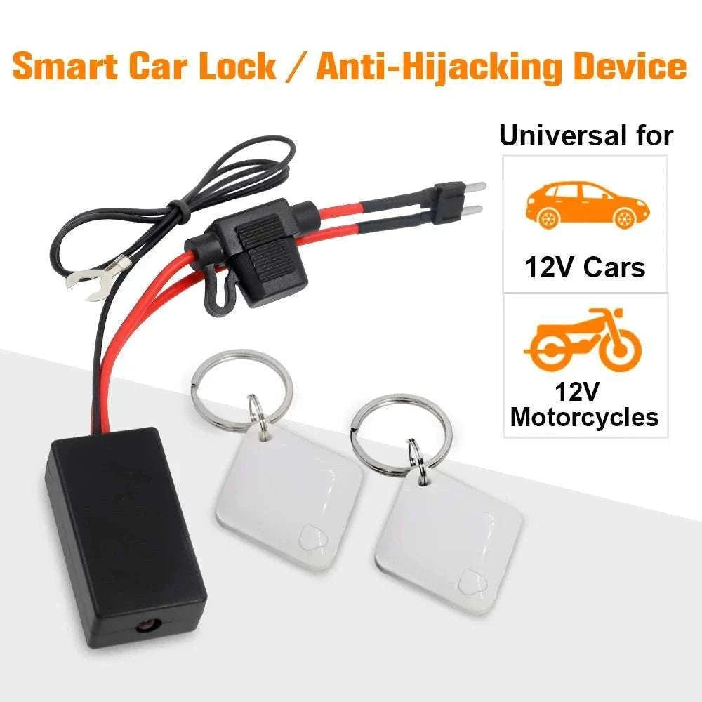 12V RFID Car Immobilizer Engine Lock Anti-Theft System-Default Title