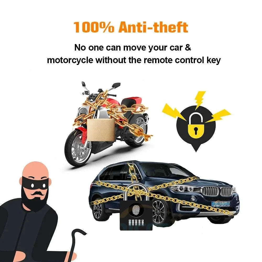 12V RFID Car Immobilizer Engine Lock Anti-Theft System-Default Title