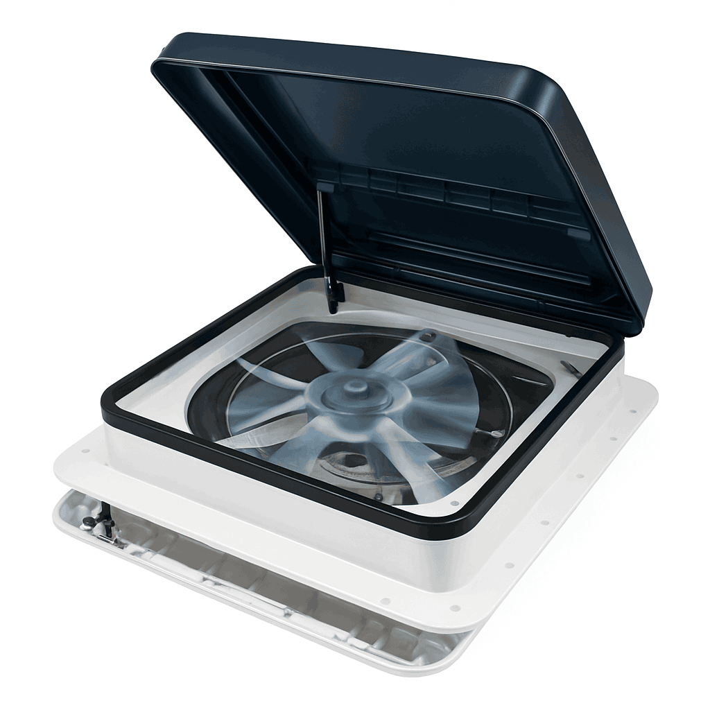 12V RV Ventilation Fan with LED Light 280x280mm-WHITE / spain