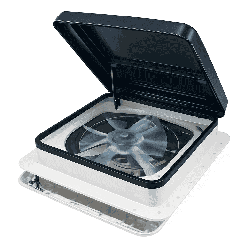 12V RV Ventilation Fan with LED Light 280x280mm-WHITE / spain