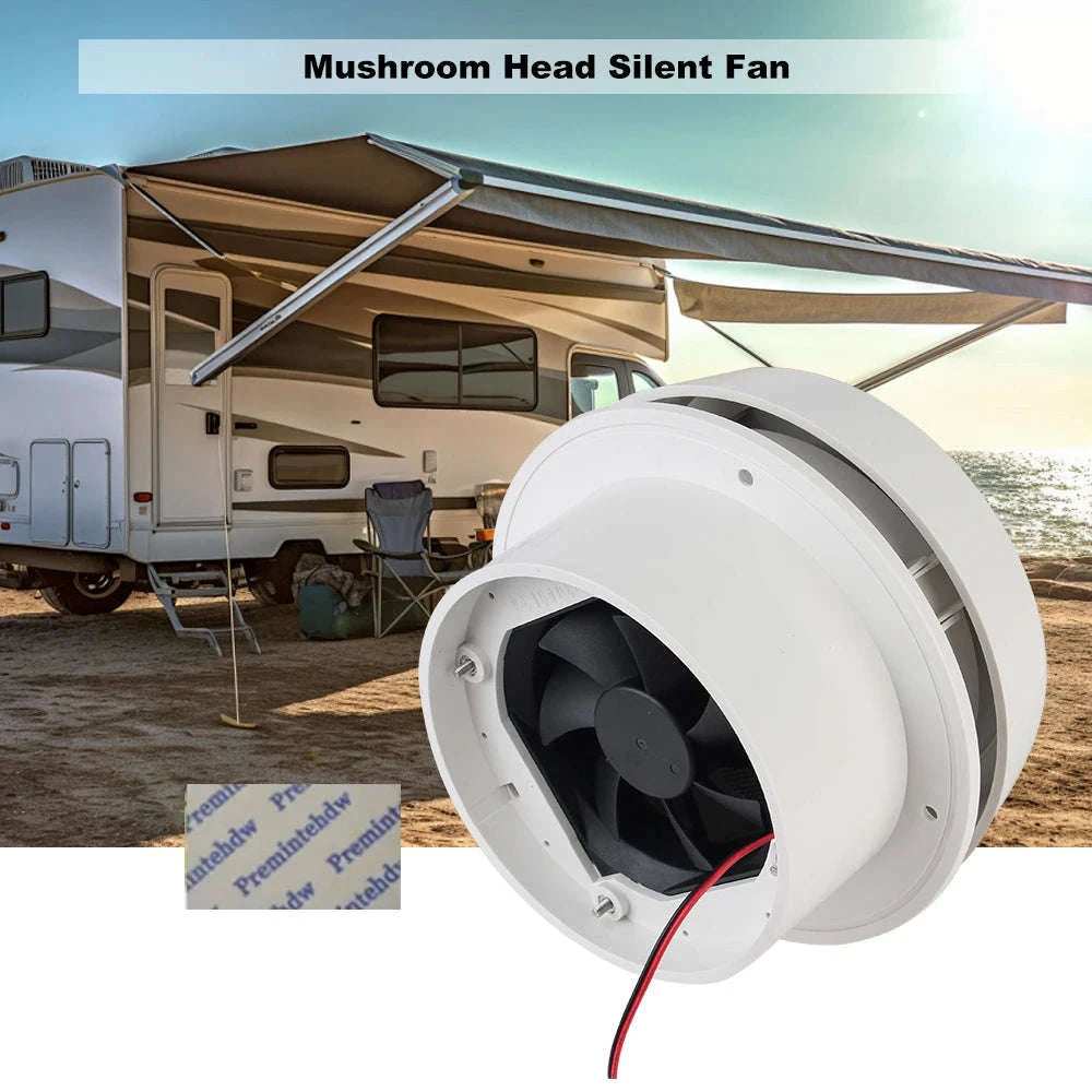 12V Side Air Outlet Ventilation Exhaust Fan for RV Trailer Camper-Strong fan