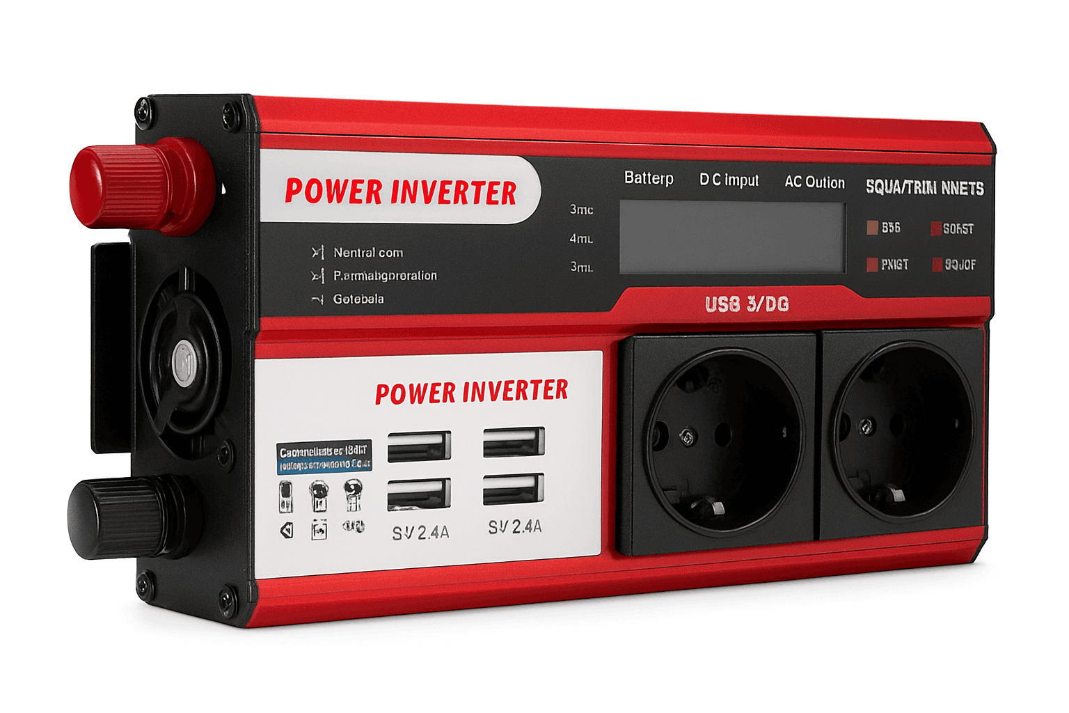12V to 220V/230V Power Inverter with 4 USB Ports-3000W / Germany