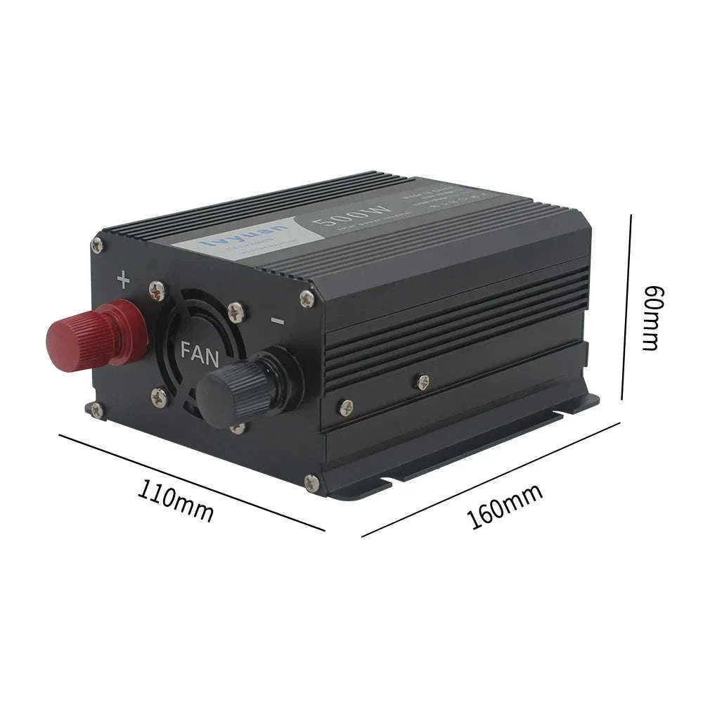 12V to 220V Car Power Inverter for Road Trips and Daily Use-12V-500W-red / spain
