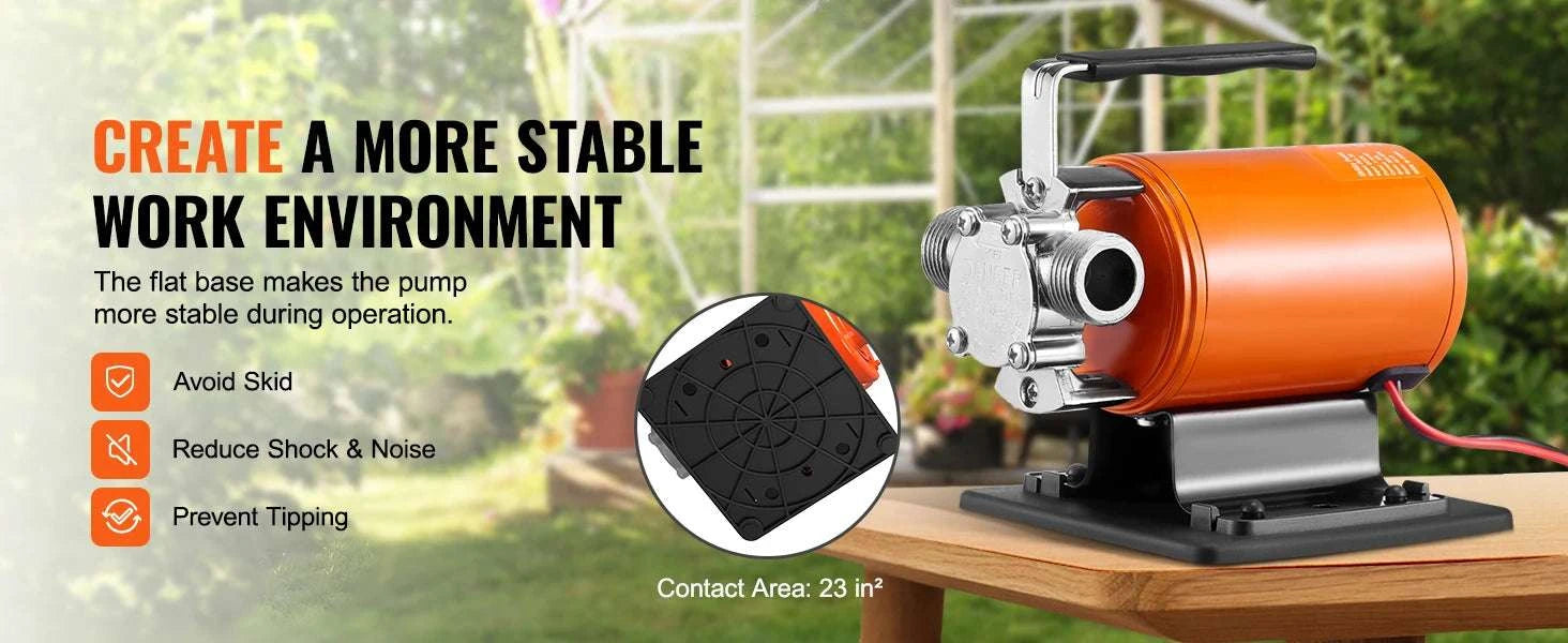 12V Water Transfer Pump 360GPH Electric Utility with Hose Kit-US / United States