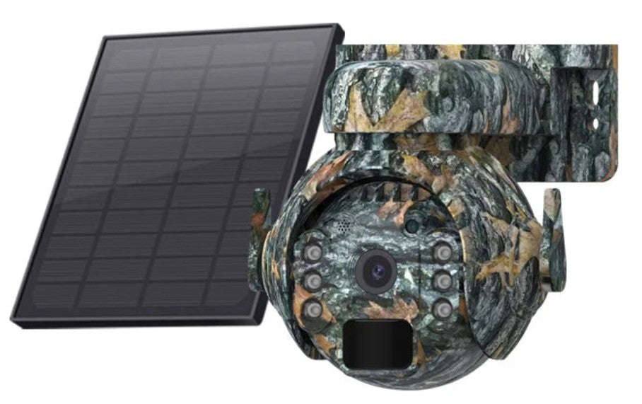 12X Zoom 4K Solar 4G Dual‑Lens Security Camera-8MP 12X 4G 32GB Card