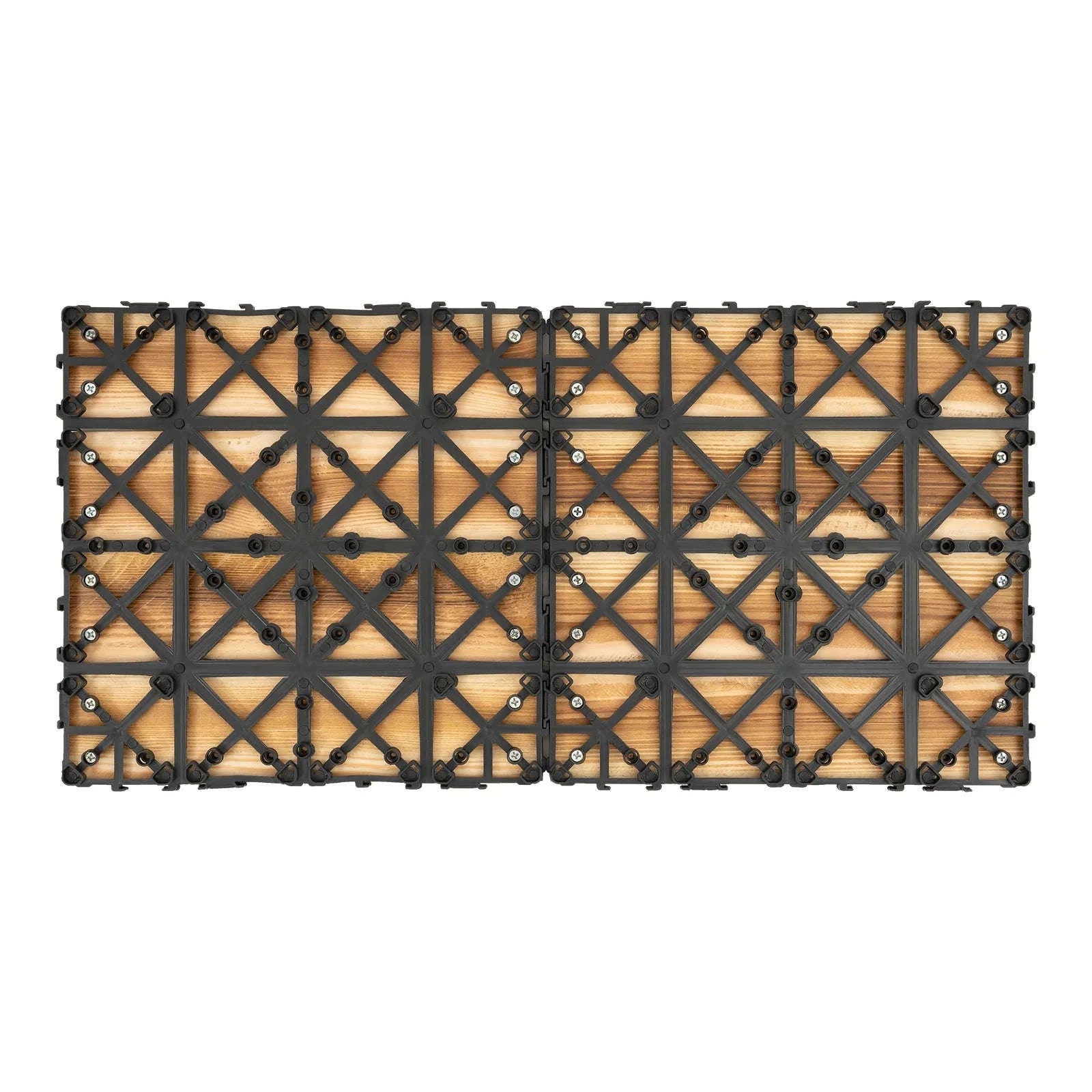 12x12 Patio Deck Tiles – Wood Plastic Composite Interlocking Tiles-Brown / GERMANY