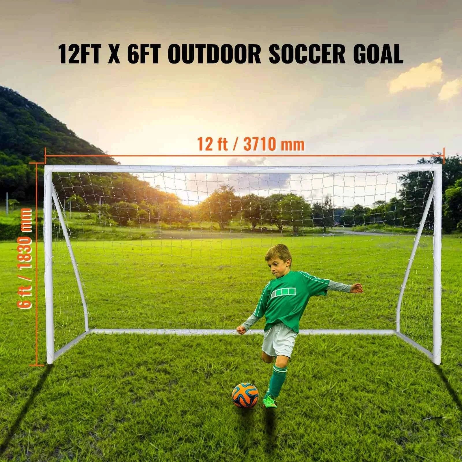 12x6FT Portable Soccer Goal with Carry Bag-PVC 12x6FT / United States
