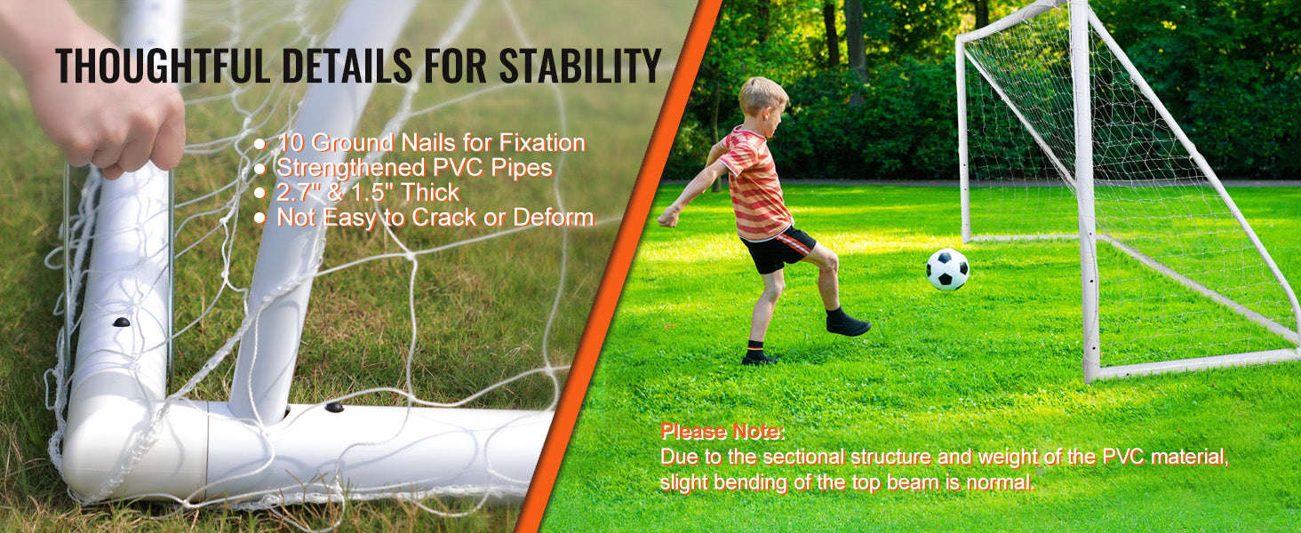 12x6FT Portable Soccer Goal with Carry Bag-PVC 12x6FT / United States