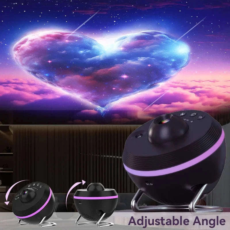 13-in-1 Galaxy Projector Night Light with Rotating Star Display-black / spain