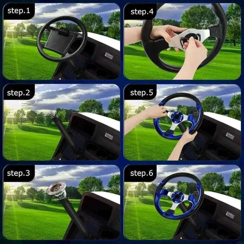 13-Inch PU Steering Wheel with Carbon Fiber Texture Grip-Carbon fiber pattern / China Mainland