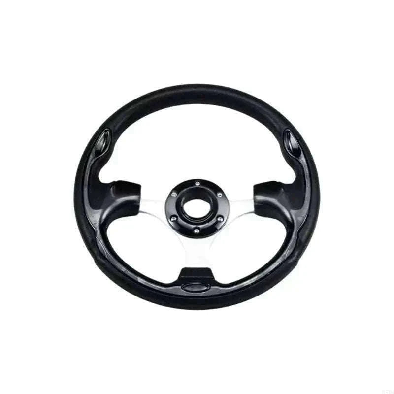 13-Inch PU Steering Wheel with Carbon Fiber Texture Grip-Carbon fiber pattern / China Mainland