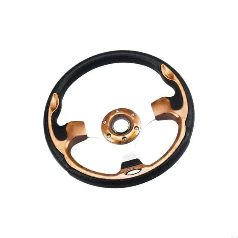 13-Inch PU Steering Wheel with Carbon Fiber Texture Grip-Carbon fiber pattern / China Mainland