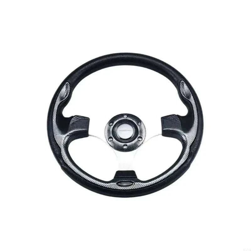 13-Inch PU Steering Wheel with Carbon Fiber Texture Grip-Carbon fiber pattern / China Mainland