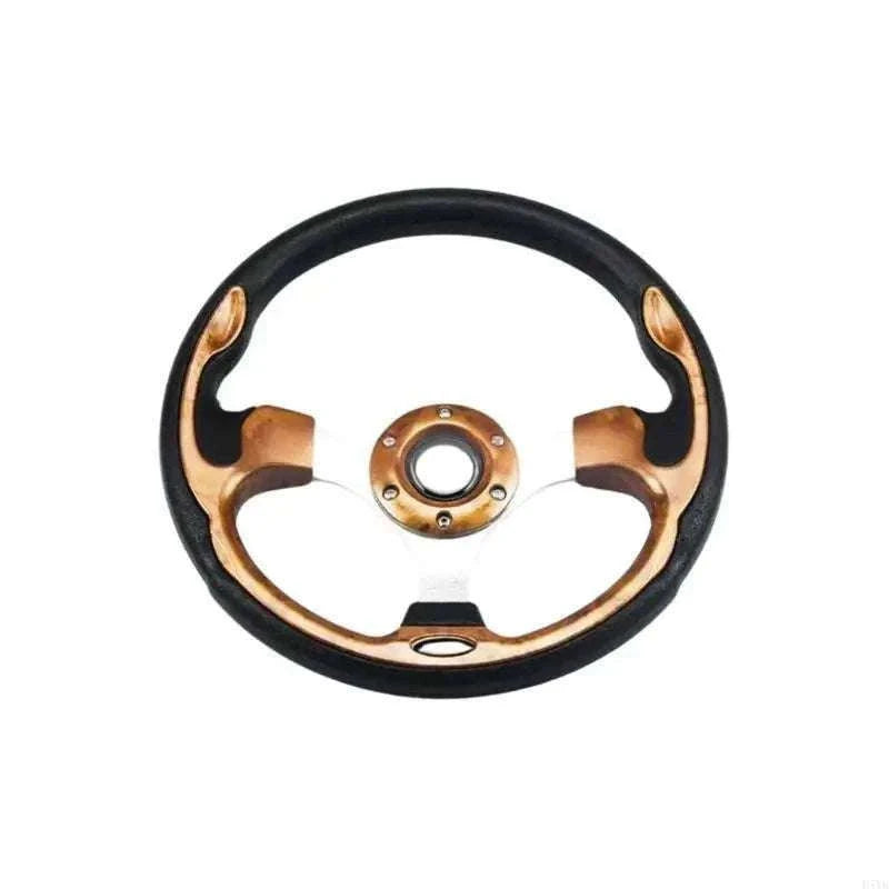 13-Inch PU Steering Wheel with Carbon Fiber Texture Grip-Carbon fiber pattern / China Mainland