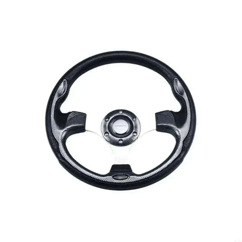 13-Inch PU Steering Wheel with Carbon Fiber Texture Grip-Carbon fiber pattern / China Mainland