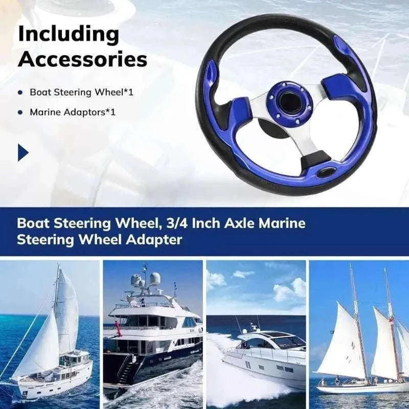 13-Inch PU Steering Wheel with Carbon Fiber Texture Grip-Carbon fiber pattern / China Mainland