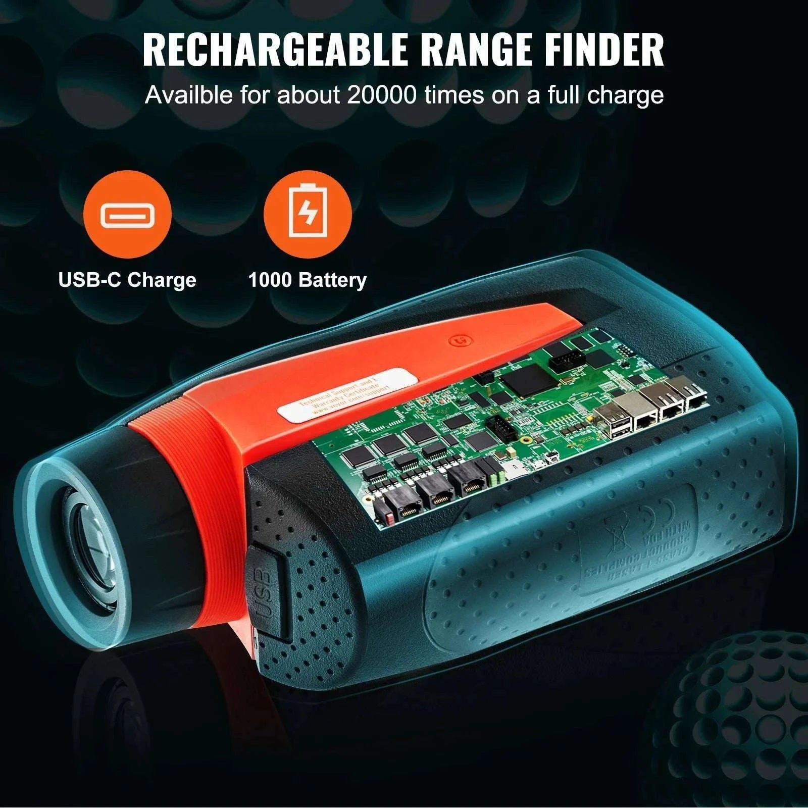 1300 Yard Golf Rangefinder with Slope, Flag Lock & 6X Zoom-1300 Yards / United States
