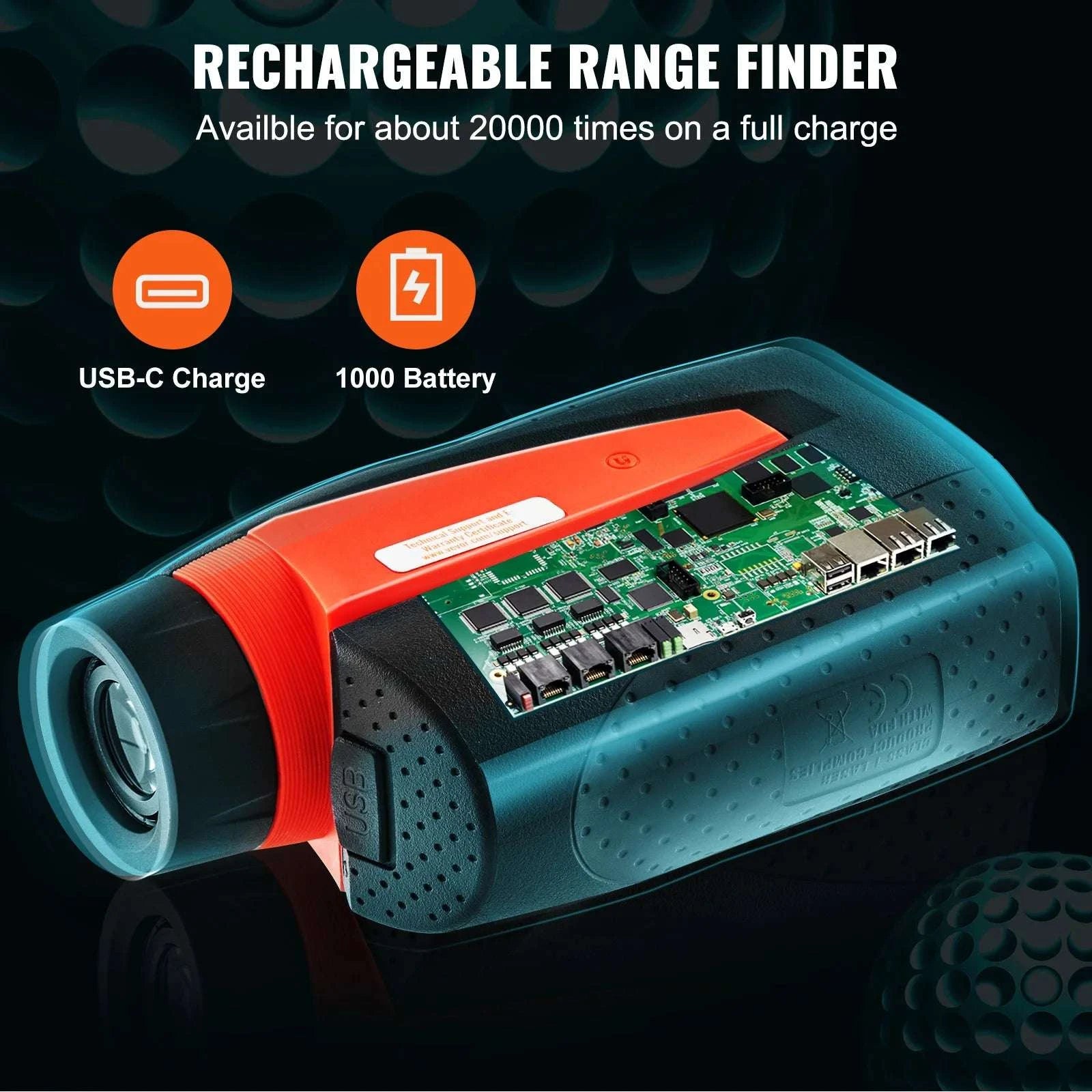 1300 Yard Golf Rangefinder with Slope, Flag Lock & 6X Zoom-1300 Yards / United States
