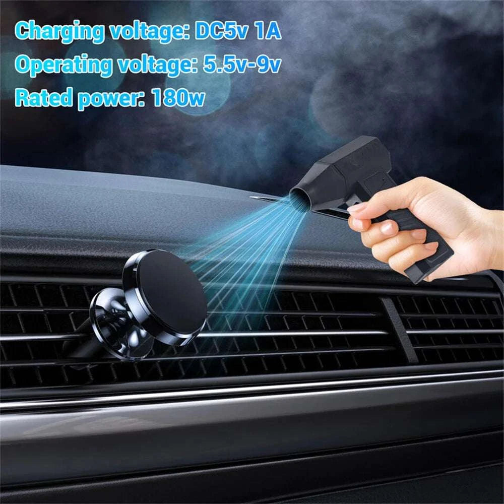 130000RPM Electric Air Duster Portable Turbo Blower-black / United States / US