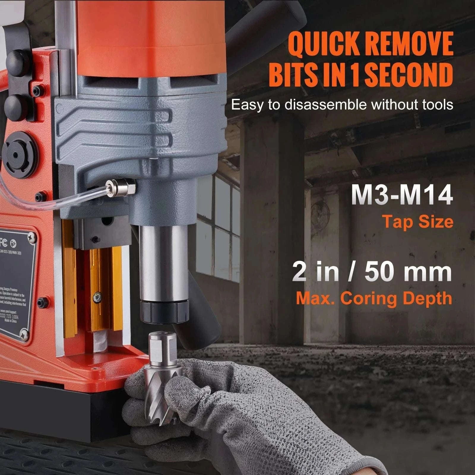 1300W–1550W Magnetic Drill Press with 40mm Boring Capacity-1Drill 50mm 1550W / spain