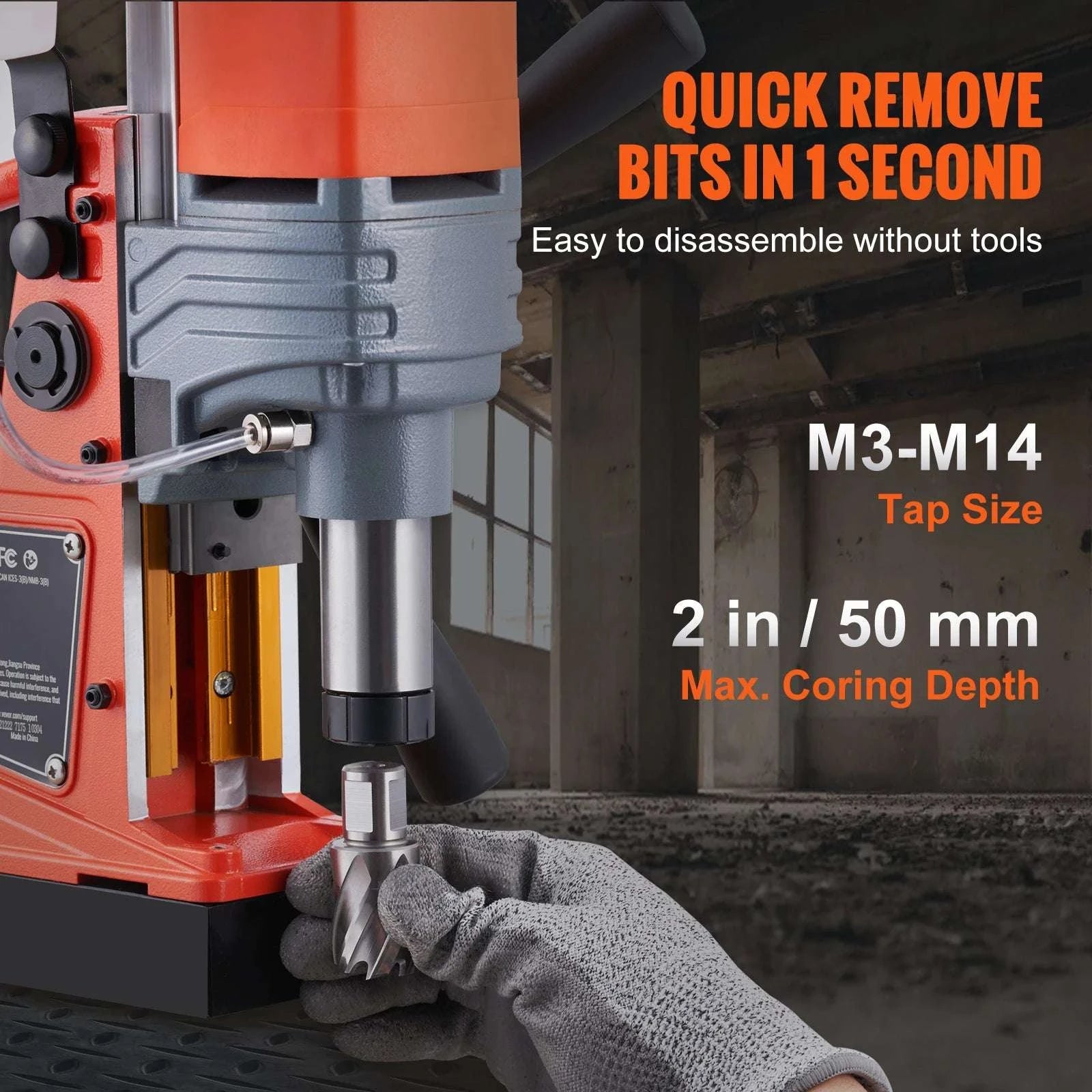 1300W–1550W Magnetic Drill Press with 40mm Boring Capacity-1Drill 50mm 1550W / spain
