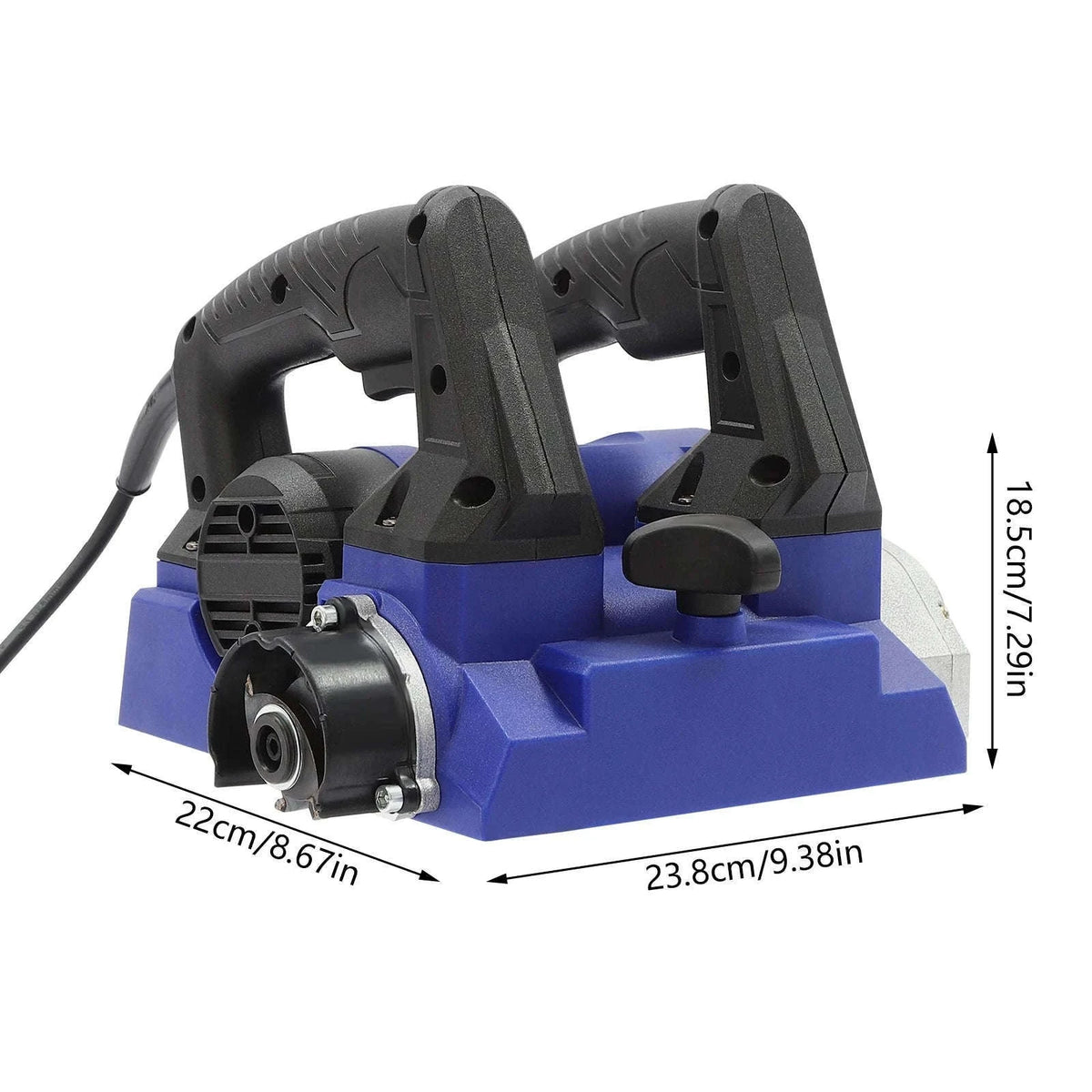 1300W Electric Wall Planer with Cable and Carrying Case-Blue / United States