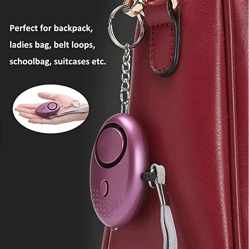130dB Personal Safety Alarm Keychain with LED Light (1–4 Pack)-4pcs mix