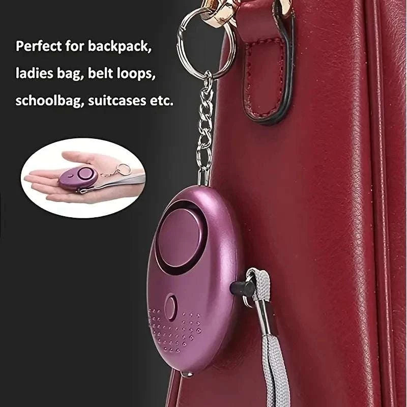 130dB Personal Safety Alarm Keychain with LED Light (1–4 Pack)-4pcs mix