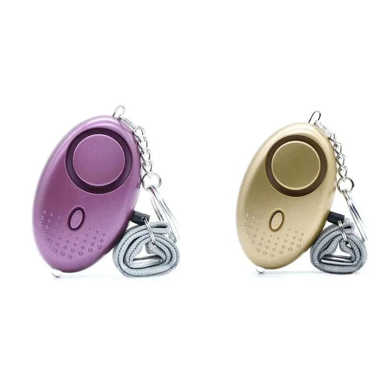 130dB Personal Safety Alarm Keychain with LED Light (1–4 Pack)-4pcs mix