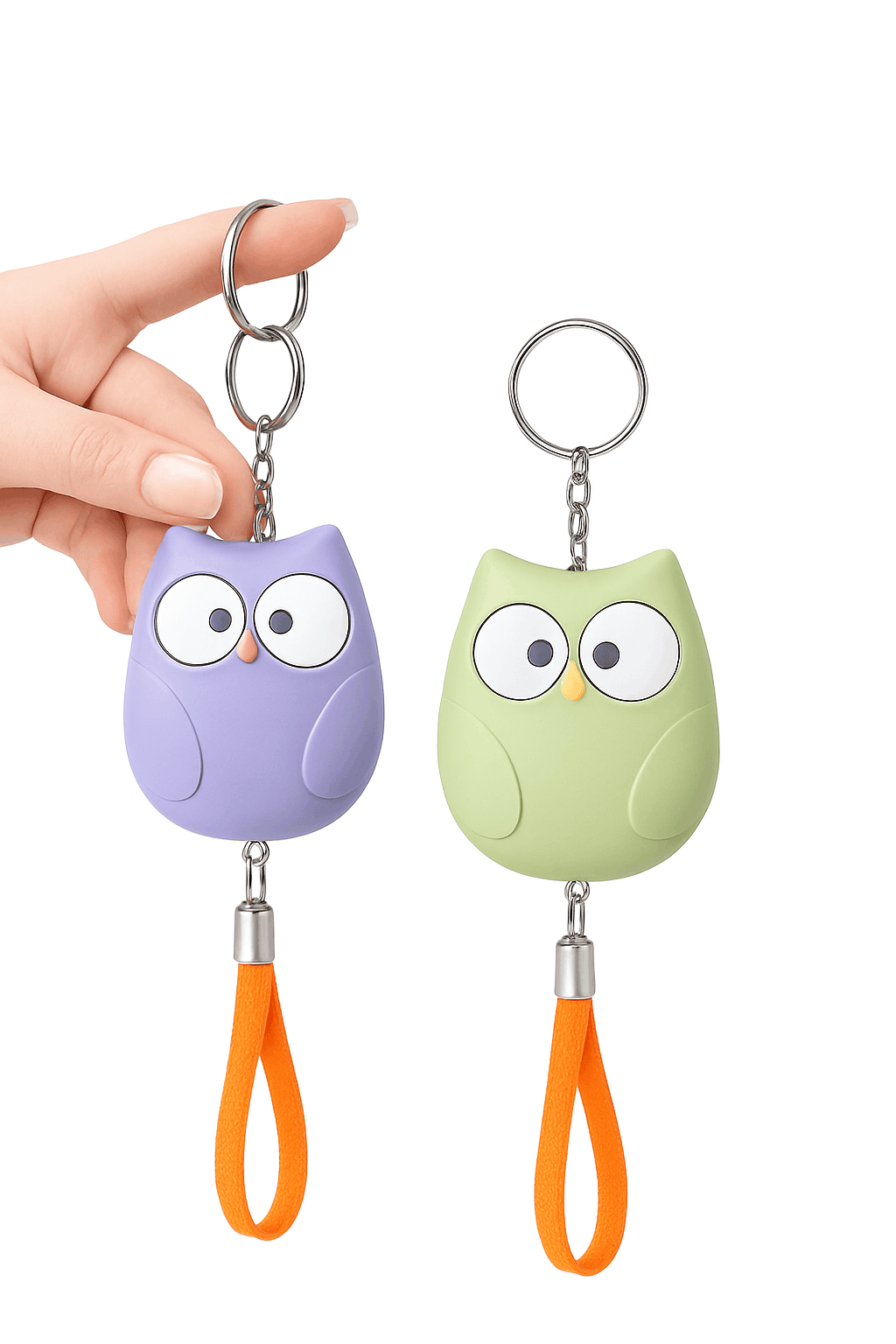 130dB Personal Safety Alarm Keychain with LED Light-PURPLE