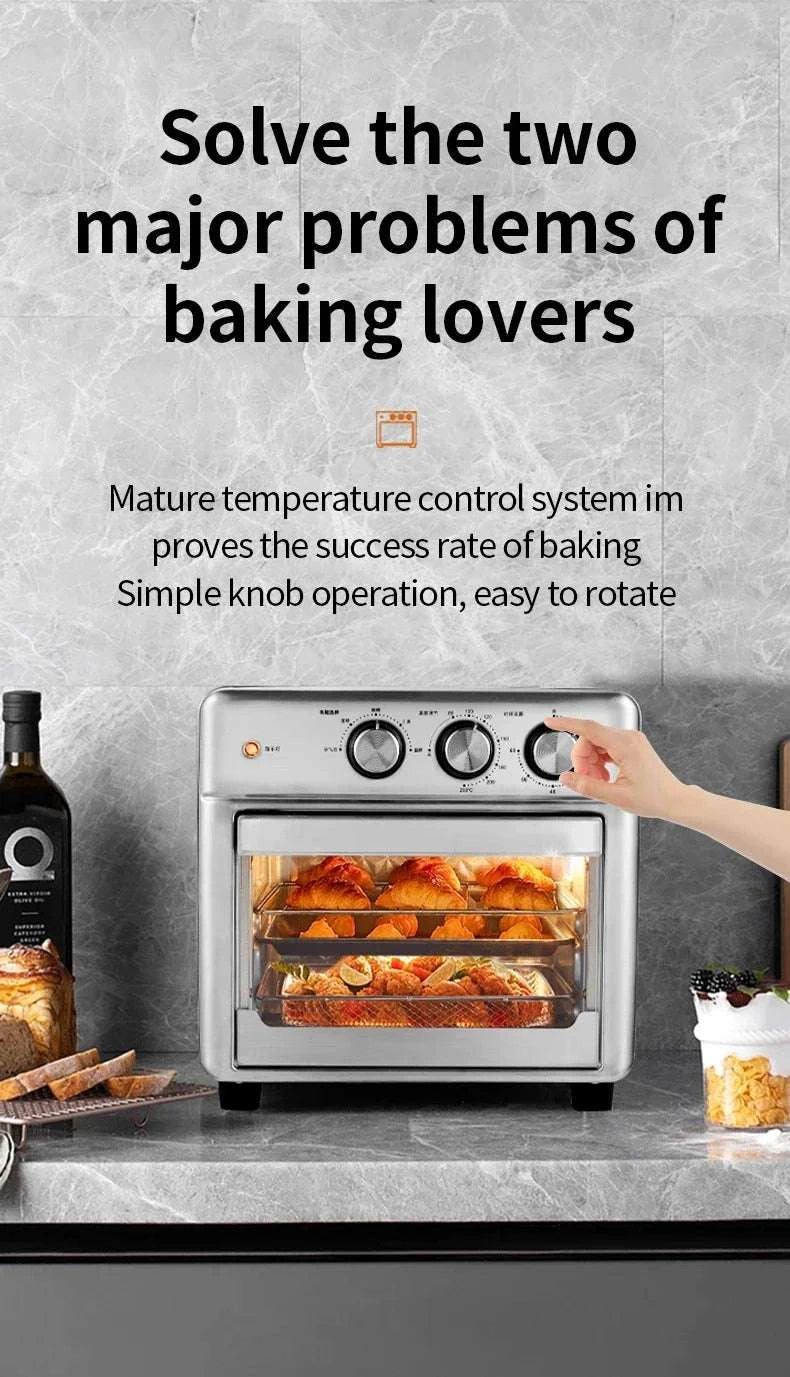 13L Electric Air Fryer Oven with Window, 1200W Oil-Free Cooker-13L / spain / EU