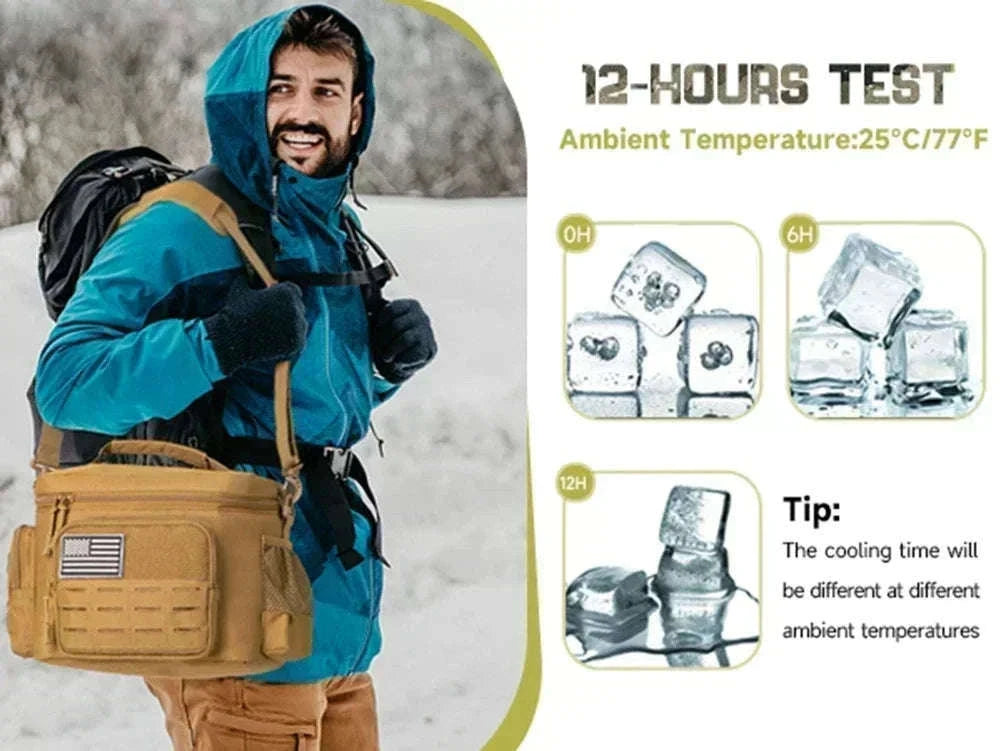 13L Tactical Thermal Cooler Bag-Green / United Kingdom