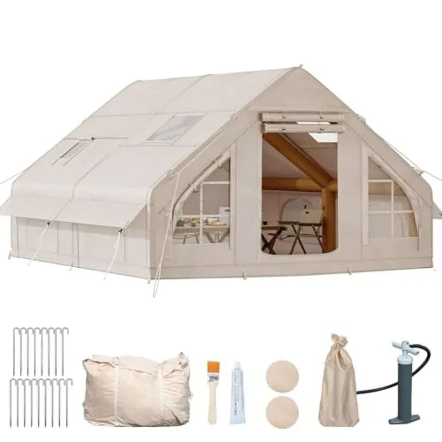 13x10ft Inflatable Camping Tent for 8 People with Pump-United States