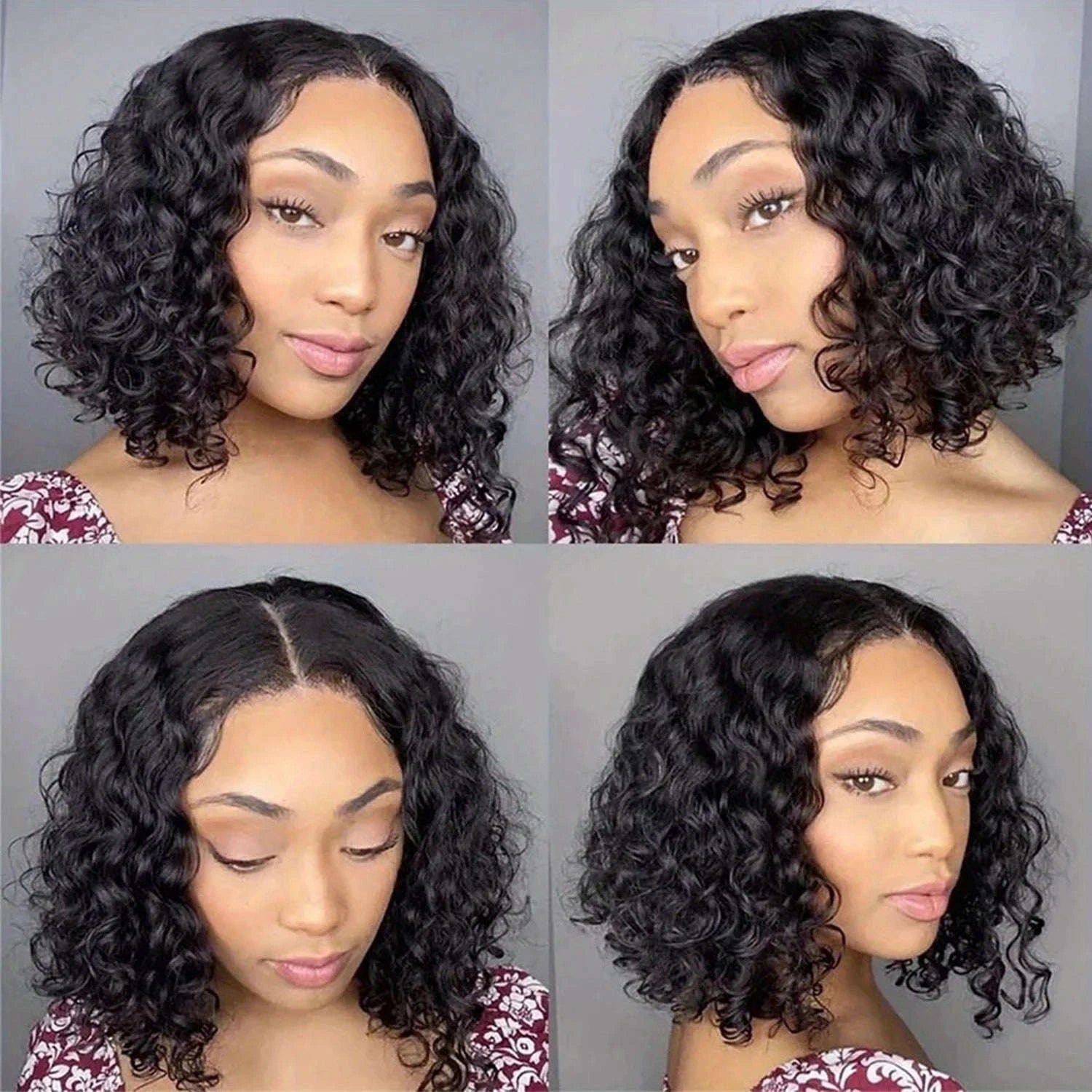 13x4 Deep Wave Curly Lace Front Human Hair Wig (26+ Inch)-Deep wave / 40inches / 200%|United States
