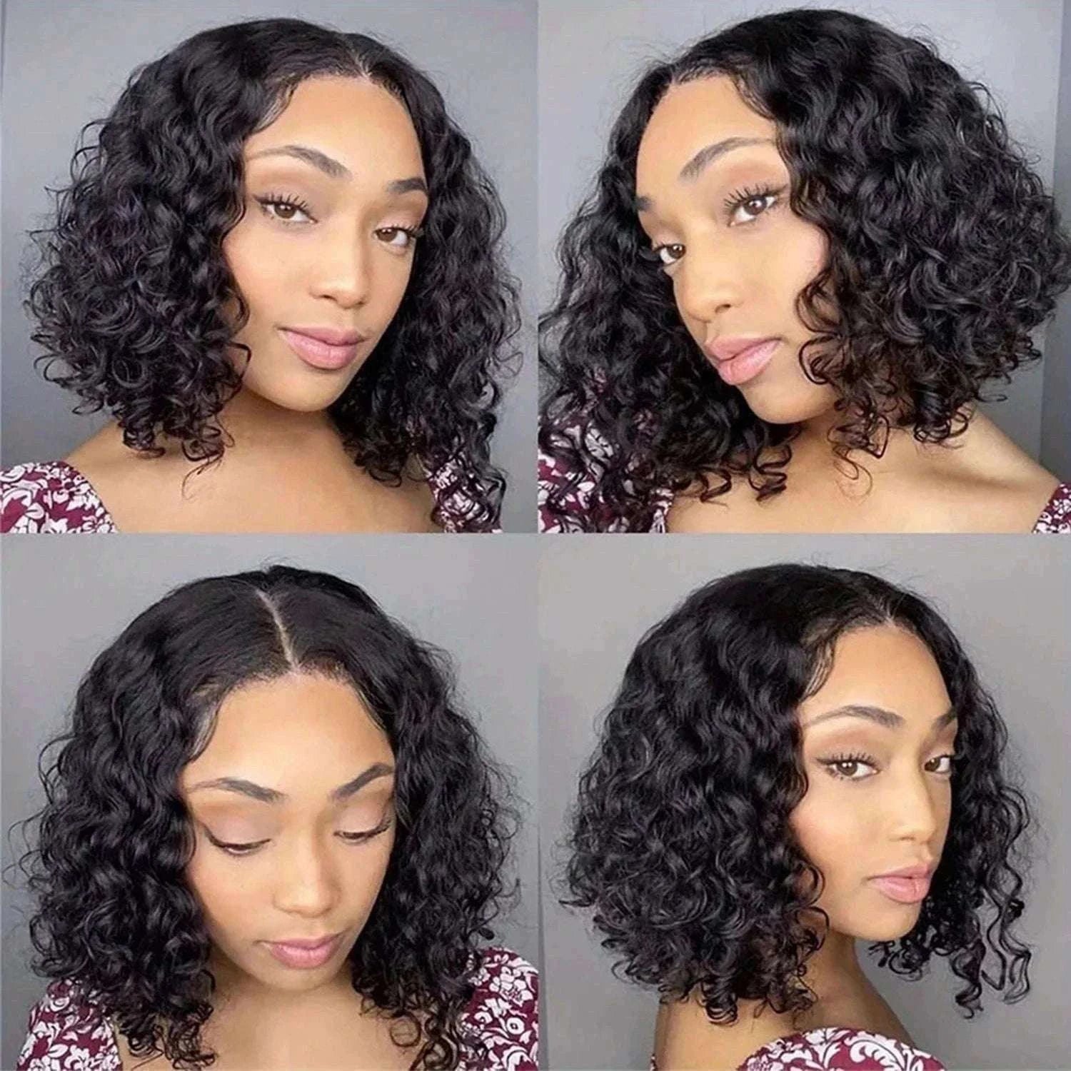 13x4 Deep Wave Curly Lace Front Human Hair Wig (26+ Inch)-Deep wave / 40inches / 200%|United States