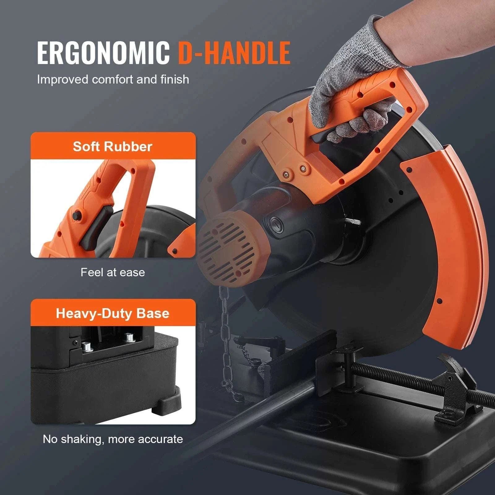 14" 2300W Abrasive Chop Saw with 0–45° Adjustable Angle-United States