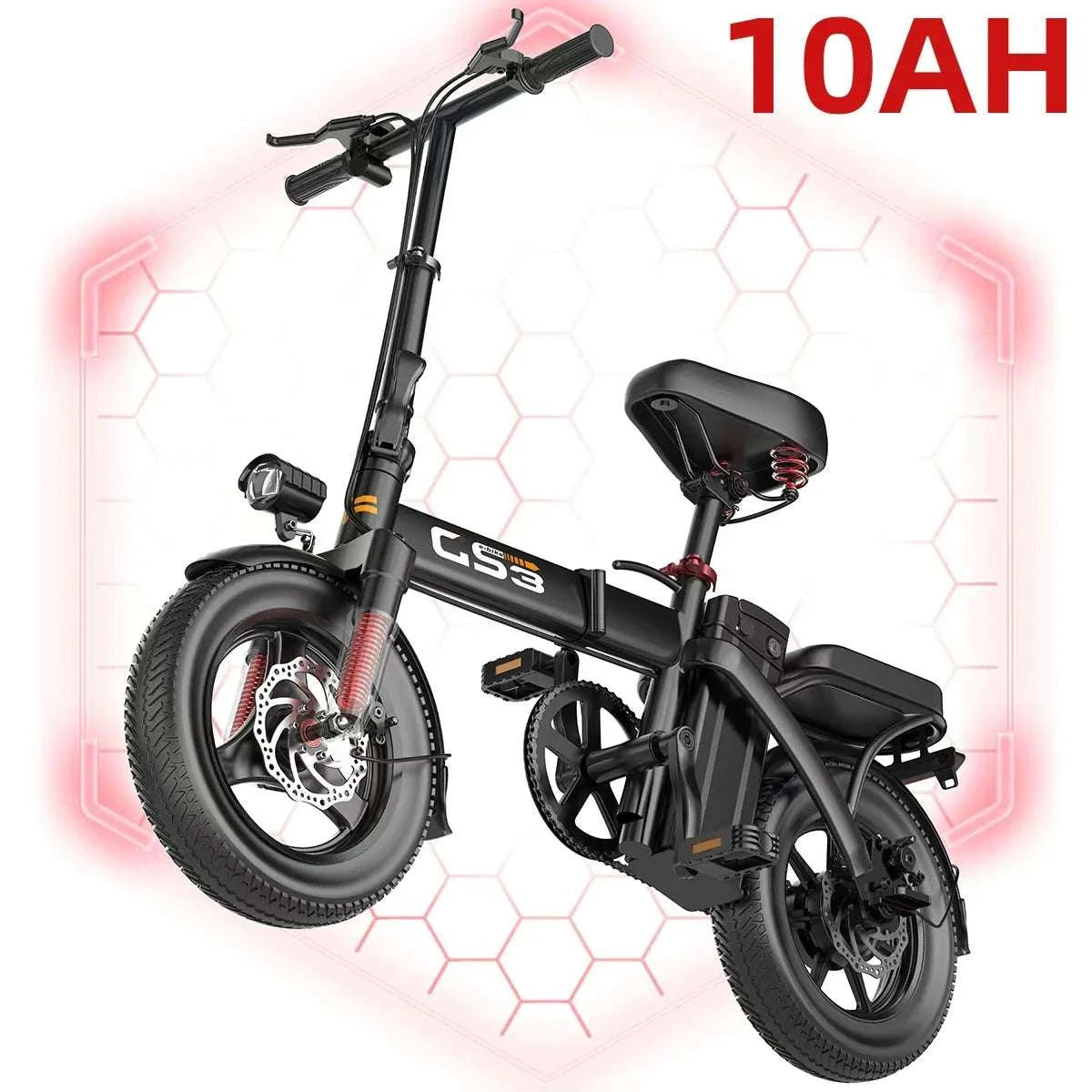 14" Electric Bike 500W 48V Battery 30km Range Compact Adult E-Bike-GS3-8AH / United States