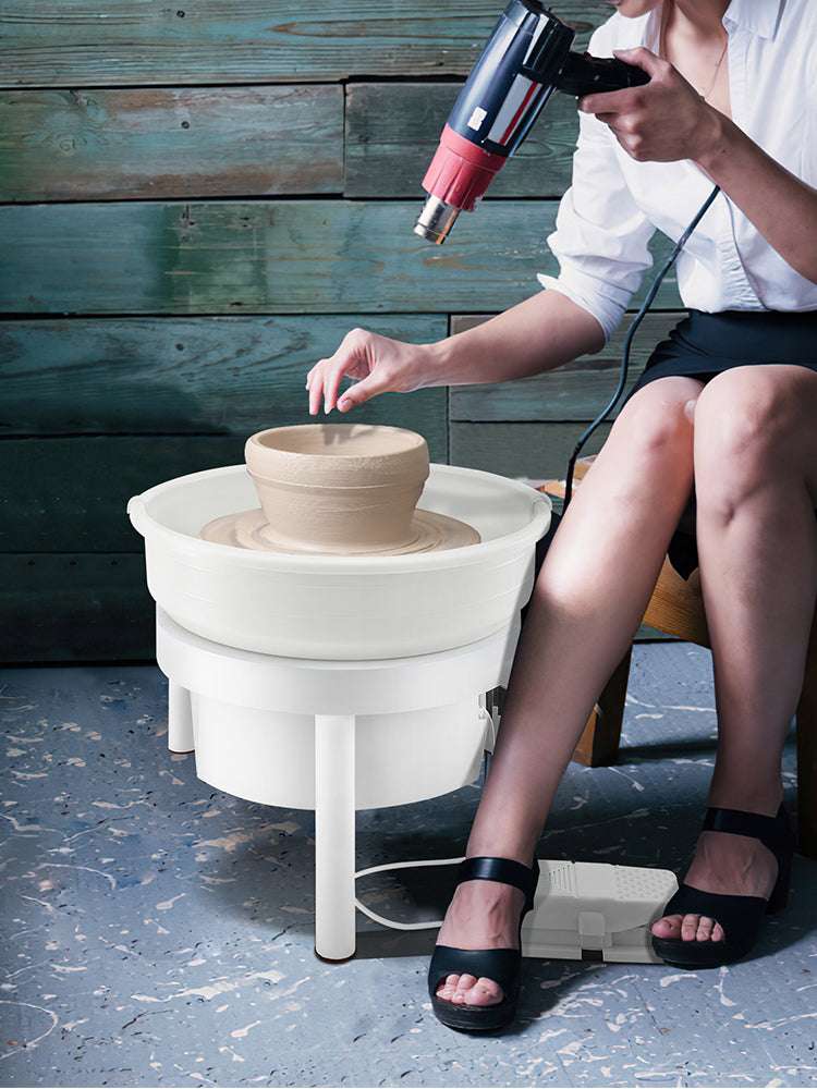 14" Electric Pottery Wheel with Foot Pedal 450W Ceramic Machine-United States