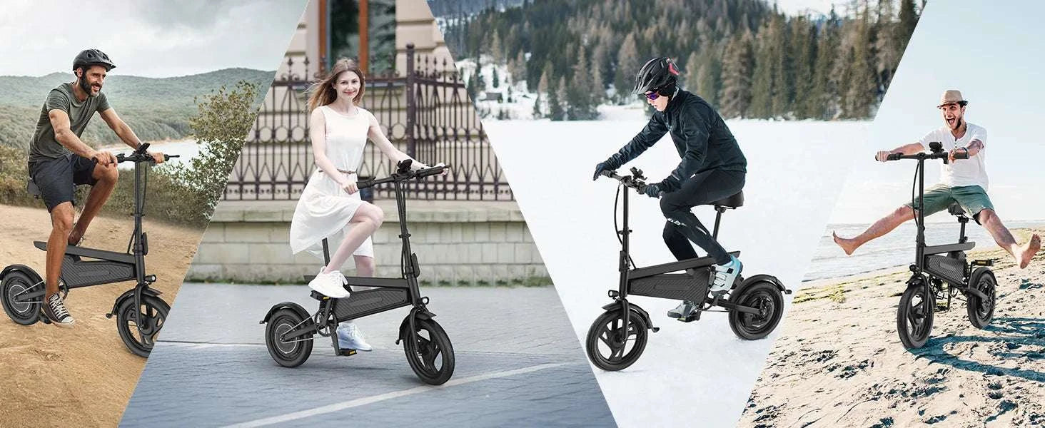 14" Foldable Electric Bike 350W Motor 48V Battery 22MPH Range-L14-5.2Ah / United States