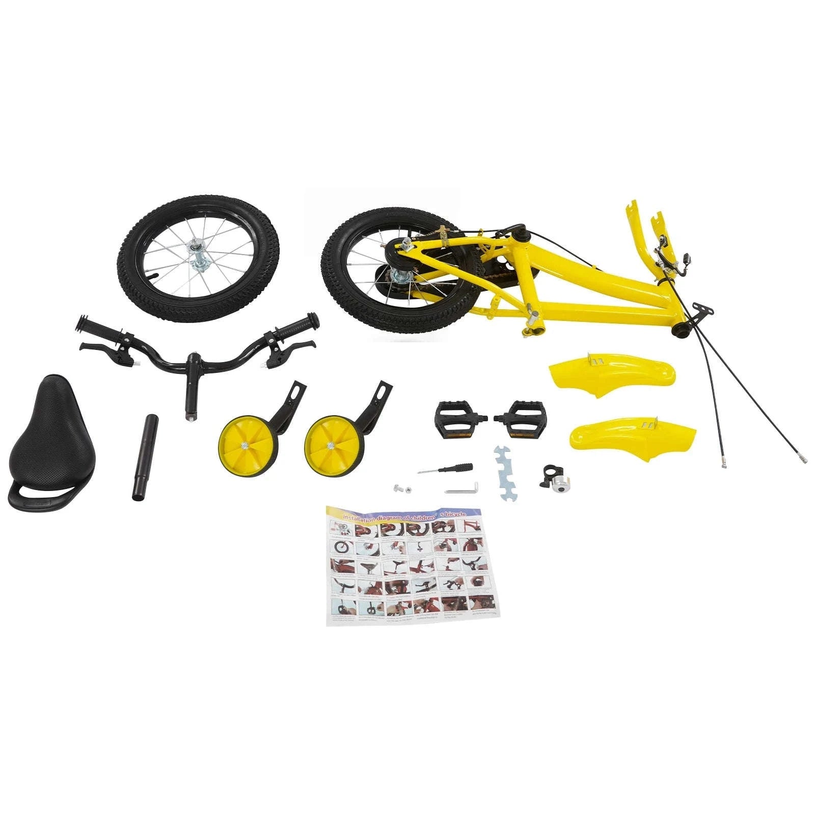 14-inch Kids Learning Bicycle-Yellow / UNITED KINGDOM