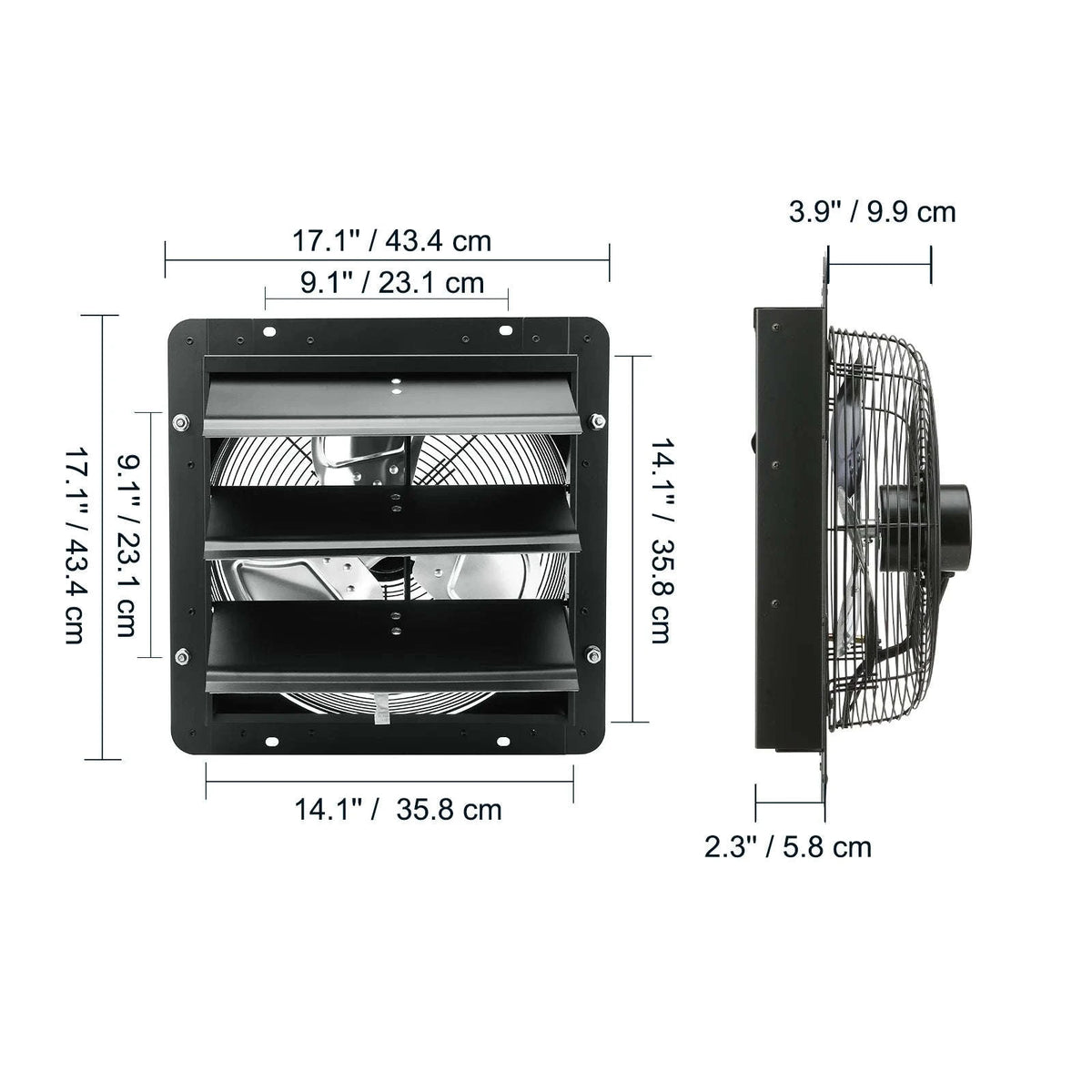 14-Inch Shutter Exhaust Fan with Controller-12in EC / CZECH REPUBLIC
