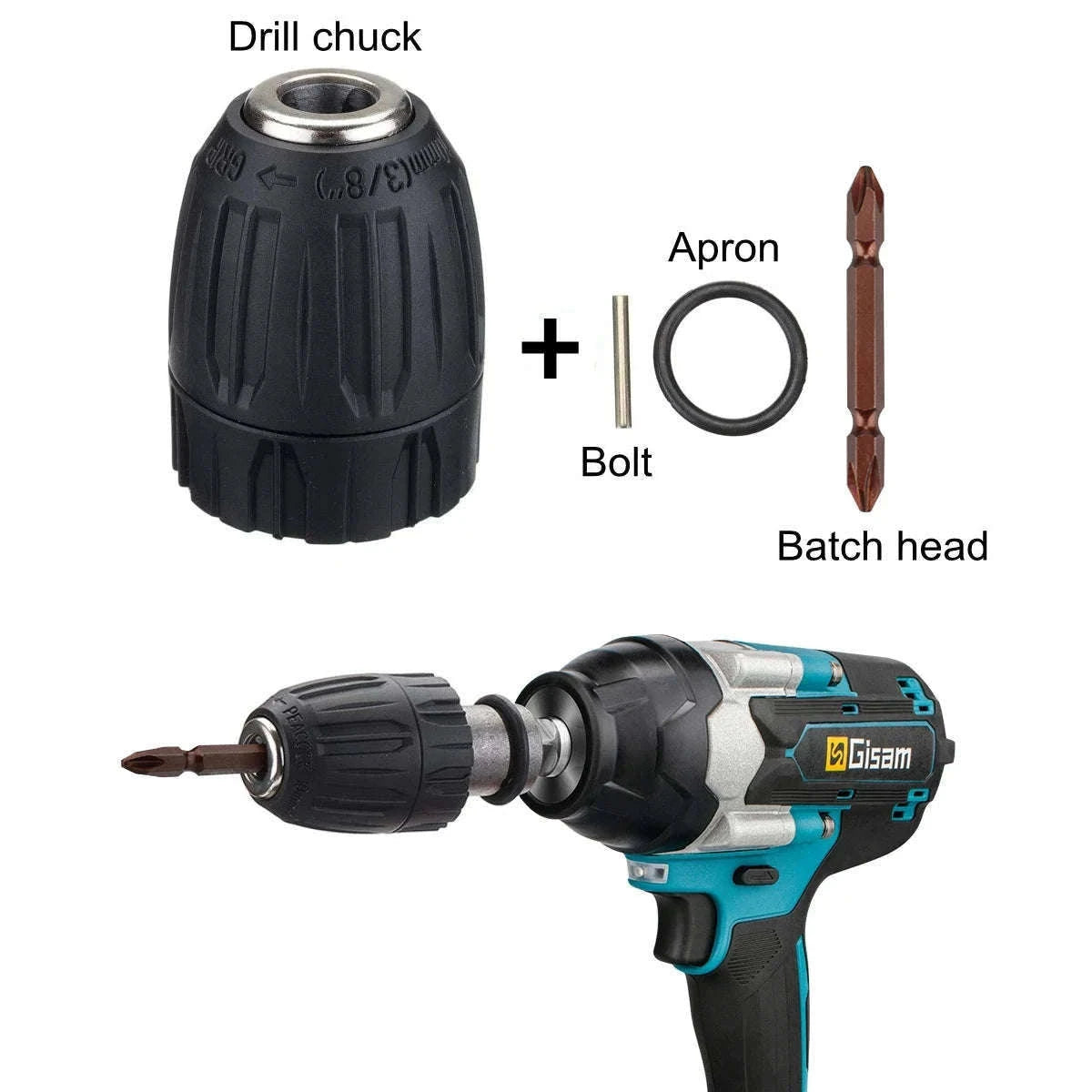 14-Piece Electric Impact Wrench Socket Adapter Kit-As shown / GERMANY