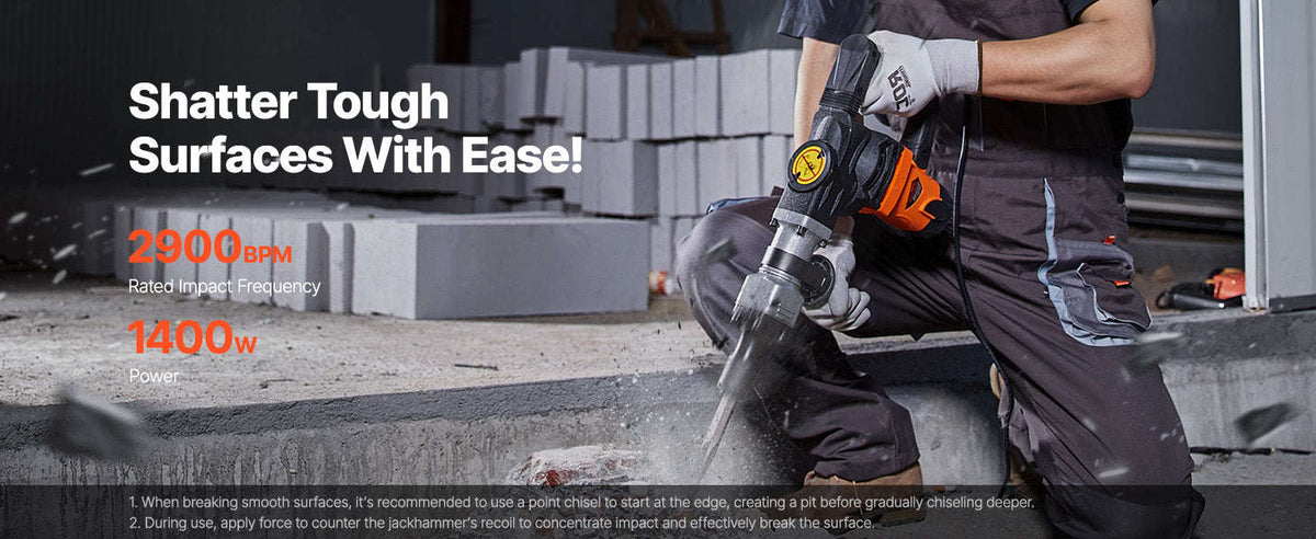 1400W Demolition Jack Hammer with 2 Chisels-1400W / spain