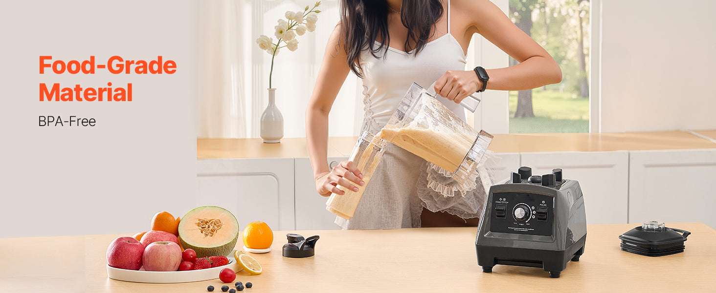 1400W High-Speed Blender with 61 oz Capacity for Smooth Blends-1.8L 1400 W / United States